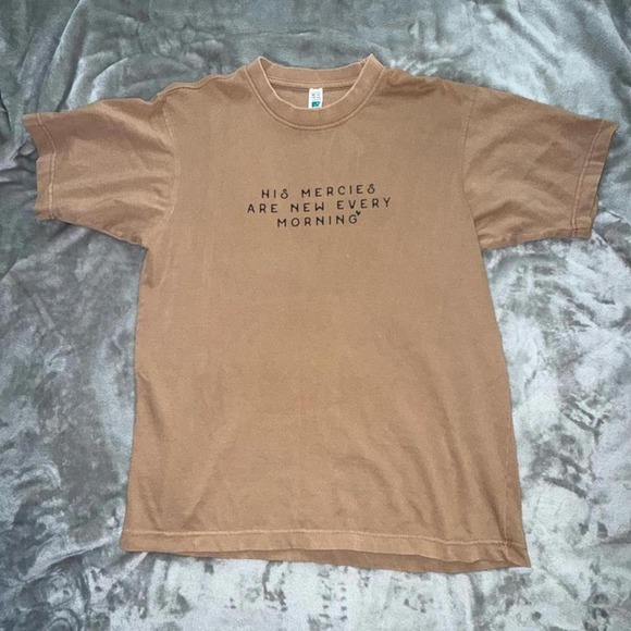 Tops - Brown Graphic Tee - "His Mercies Are New Every Morning"